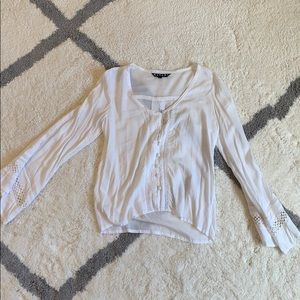 KIVARI White Crochet Lace Blouse